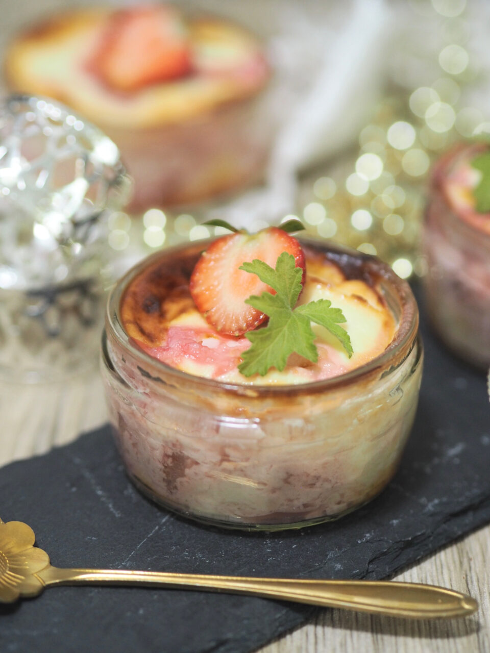 Cheesecake Bowl I mit Erdbeeren I Ofen oder Heißluftfritteuse